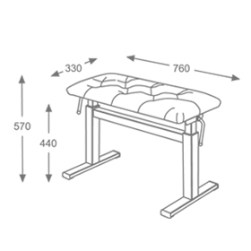 Dimensions de la banquette BM-45HC